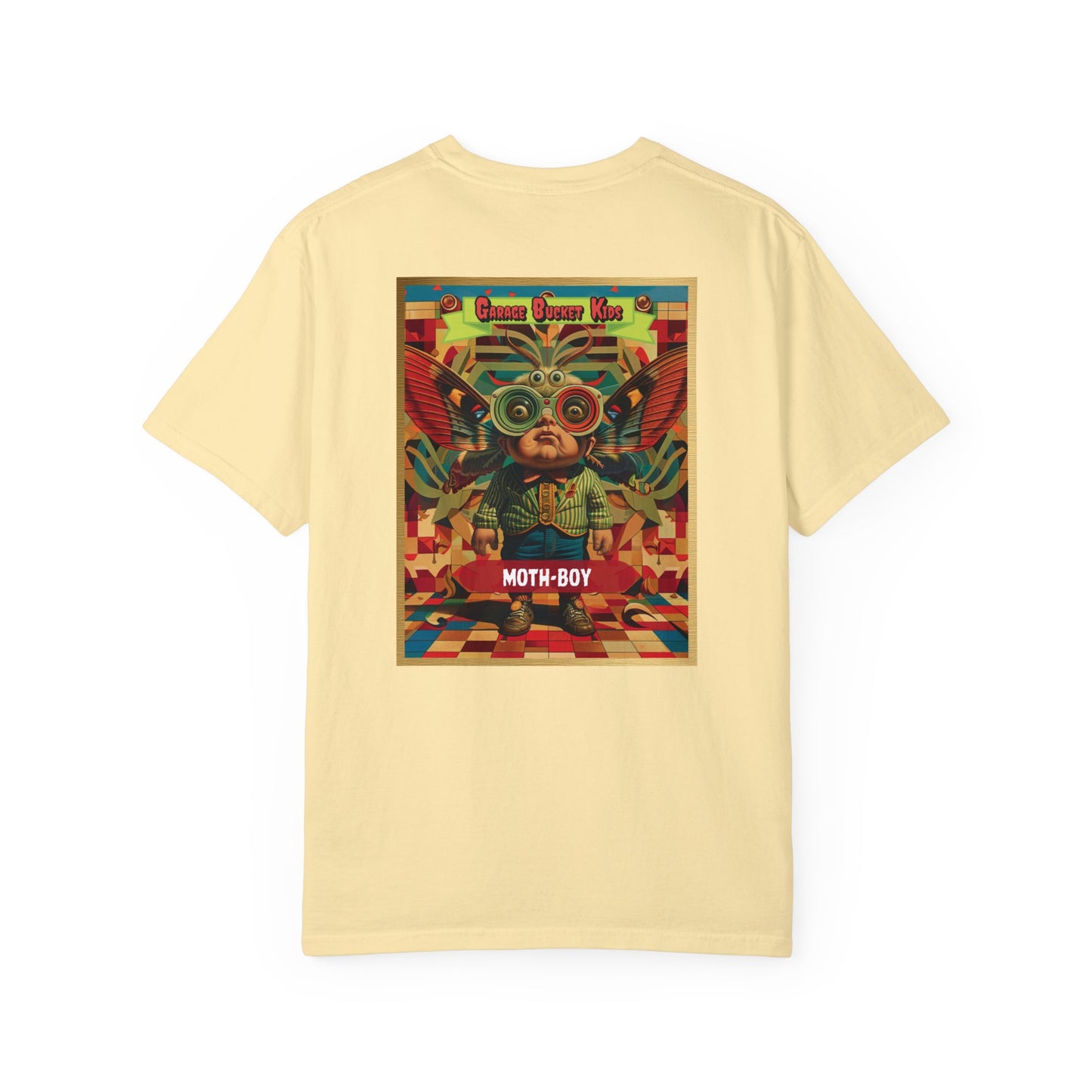 Garage Bucket Kids Presents Moth-Boy (higher quality shirt)