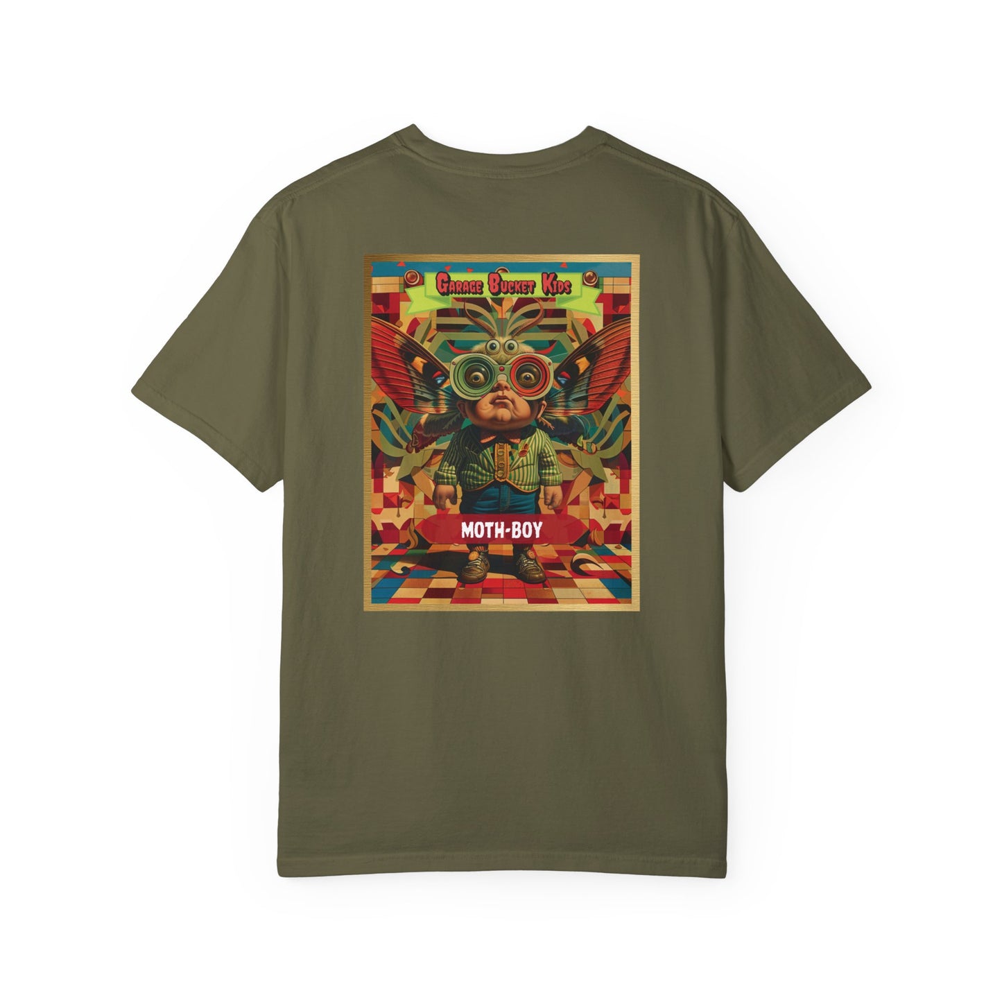 Garage Bucket Kids Presents Moth-Boy (higher quality shirt)